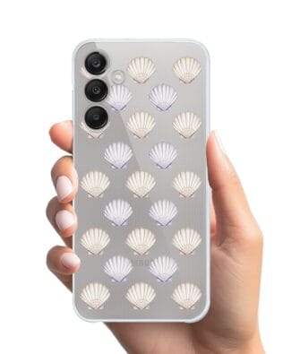 Etui do Samsung Galaxy M35 5G przeźroczyste, silikonowe Flexi, Summer Patterns, pastelowe muszelki