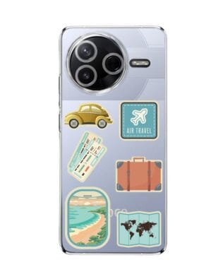 Etui do Xiaomi POCO F7 Pro przeźroczyste, silikonowe Flexi, pocztowe znaczki