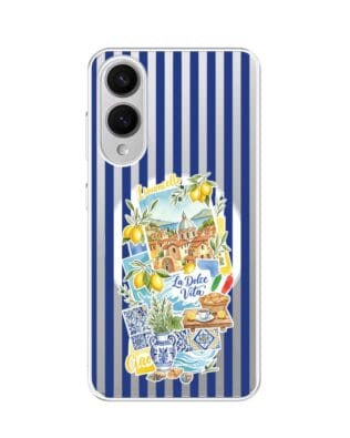 Etui do Samsung Galaxy S25 Edge z MagSafe przeźroczyste, silikonowe Flexi, Italian Summer, Limoncello
