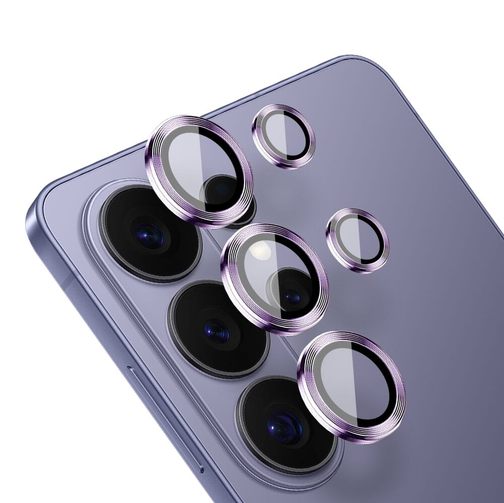 Metalowa osłona obiektywu aparatu ze szkła hartowanego 9H do Samsung Galaxy S26 Ultra, 1 zestaw, fioletowa