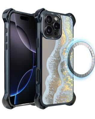 Etui do iPhone 16 Pro Max IBIZU DropGuard Ultra z MagSafe, Reflect, Złote wybrzeże