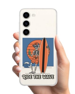 Etui do Samsung Galaxy S23 FE 5G przeźroczyste, silikonowe Flexi, Summer Patterns, Ride the wave