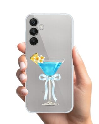 Etui do Samsung Galaxy M35 5G przeźroczyste, silikonowe Flexi, Paradise, Blue Hawaii