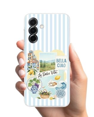 Etui do Samsung Galaxy A36 5G przeźroczyste, silikonowe Flexi, Italian Summer, La Dolce Vita