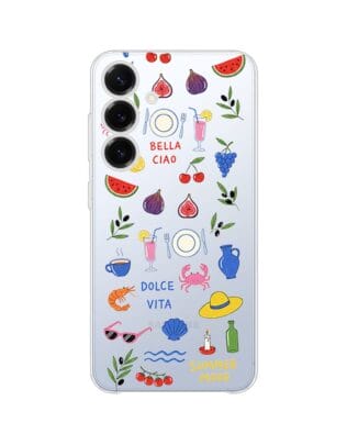 Etui do Samsung Galaxy S25 Plus przeźroczyste, silikonowe Flexi, Italian Summer, kolorowe wakacje
