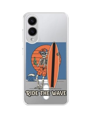 Etui do Samsung Galaxy S25 Edge z MagSafe przeźroczyste, silikonowe Flexi, Summer Patterns, Ride the wave