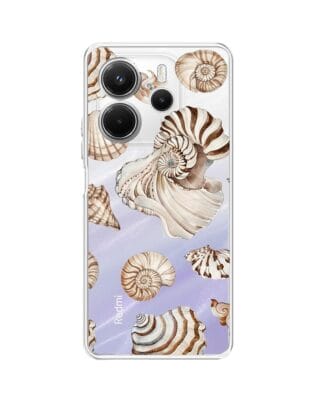 Etui do Xiaomi Redmi Note 14 4G przeźroczyste, silikonowe Flexi, Summer Patterns, ozdobne muszle