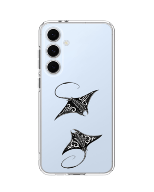 Etui do Samsung Galaxy S24 FE przeźroczyste, silikonowe Flexi, Summer Patterns, diabeł morski