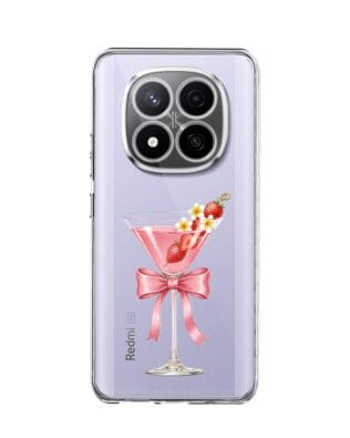 Etui do Xiaomi Redmi Note 14 Pro 4G przeźroczyste, silikonowe Flexi, Paradise, Strawberry Martini