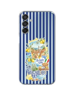 Etui do Samsung Galaxy M15 5G przeźroczyste, silikonowe Flexi, Italian Summer, Limoncello