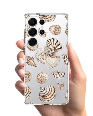 Etui do Samsung Galaxy S25 Ultra przeźroczyste, silikonowe Flexi, Summer Patterns, ozdobne muszle