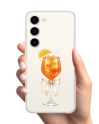 Etui do Samsung Galaxy S23 FE 5G przeźroczyste, silikonowe Flexi, Paradise, Aperol Spritz