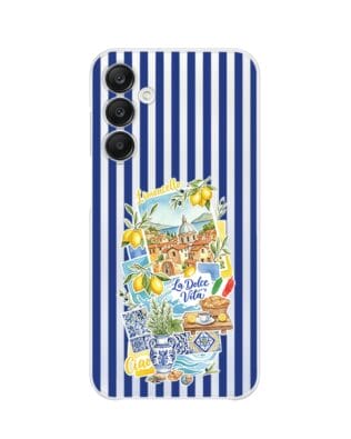 Etui do Samsung Galaxy A25 5G przeźroczyste, silikonowe Flexi, Italian Summer, Limoncello