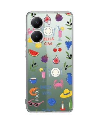 Etui do Xiaomi POCO X7 Pro przeźroczyste, silikonowe Flexi, Italian Summer, kolorowe wakacje