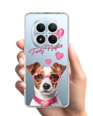 Etui do Xiaomi Redmi Note 15 4G przeźroczyste, silikonowe Flexi, Puppy Love, pies rasy Jack Russell Terrier