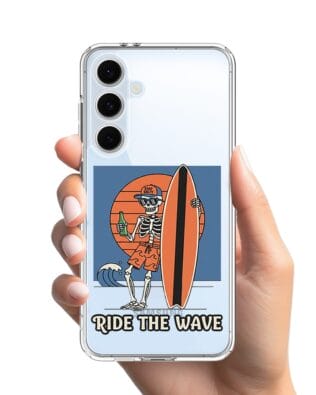 Etui do Samsung Galaxy S24 FE przeźroczyste, silikonowe Flexi, Summer Patterns, Ride the wave