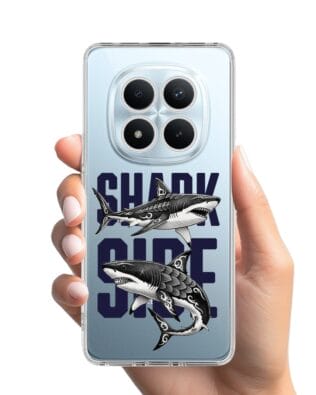 Etui do Xiaomi Redmi Note 15 Pro 5G przeźroczyste, silikonowe Flexi, Summer Patterns, Shark side