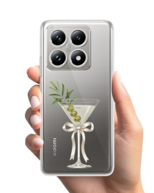 Etui do Xiaomi 14T Pro przeźroczyste, silikonowe Flexi, Paradise, Dry Martini