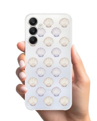 Etui do Samsung Galaxy A25 5G przeźroczyste, silikonowe Flexi, Summer Patterns, pastelowe muszelki