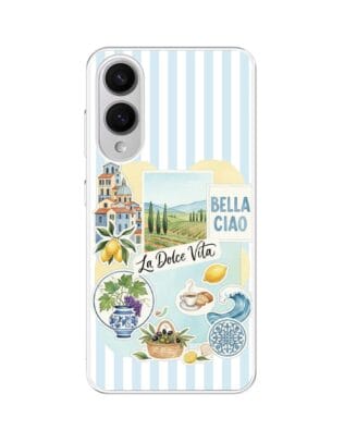 Etui do Samsung Galaxy S25 Edge z MagSafe przeźroczyste, silikonowe Flexi, Italian Summer, La Dolce Vita