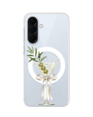 Etui do Samsung Galaxy A57 z MagSafe przeźroczyste, silikonowe Flexi, Paradise, Dry Martini
