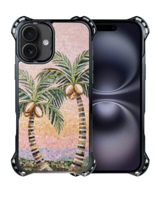 Etui do iPhone 16 IBIZU DropGuard Ultra z MagSafe, Modern Classics, Sycylijska palma