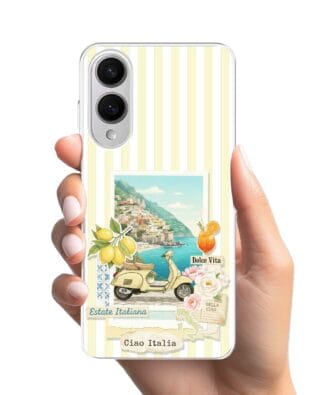 Etui do Samsung Galaxy S25 Edge z MagSafe przeźroczyste, silikonowe Flexi, Italian Summer, Ciao Italia