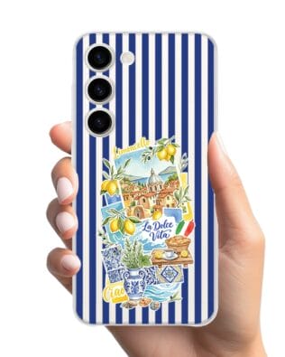 Etui do Samsung Galaxy S23 przeźroczyste, silikonowe Flexi, Italian Summer, Limoncello