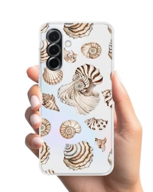Etui do Samsung Galaxy A36 5G przeźroczyste, silikonowe Flexi, Summer Patterns, ozdobne muszle