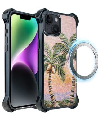 Etui do iPhone 14 Plus IBIZU DropGuard Ultra z MagSafe, Modern Classics, Sycylijska palma
