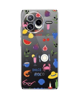 Etui do Xiaomi POCO F7 Ultra przeźroczyste, silikonowe Flexi, Italian Summer, kolorowe wakacje
