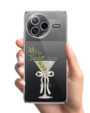 Etui do Xiaomi POCO F7 Ultra przeźroczyste, silikonowe Flexi, Paradise, Dry Martini