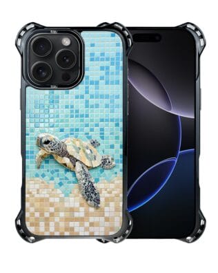 Etui do iPhone 16 Pro Max IBIZU DropGuard Ultra z MagSafe, Modern Classics, Żółw Caretta