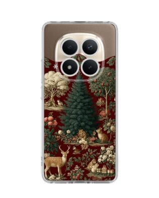 Etui do Xiaomi Redmi Note 15 Pro Plus 5G przeźroczyste, silikonowe Flexi, Zimowa magia, świąteczny las