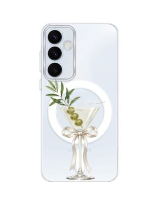 Etui do Samsung Galaxy A55 5G z MagSafe przeźroczyste, silikonowe Flexi, Paradise, Dry Martini