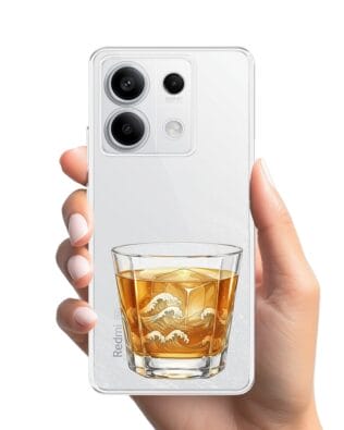 Etui do Xiaomi Redmi Note 13 Pro 5G przeźroczyste, silikonowe Flexi, Paradise, Whiskey on the rocks