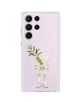 Etui do Samsung Galaxy S23 Ultra przeźroczyste, silikonowe Flexi, Paradise, Dry Martini