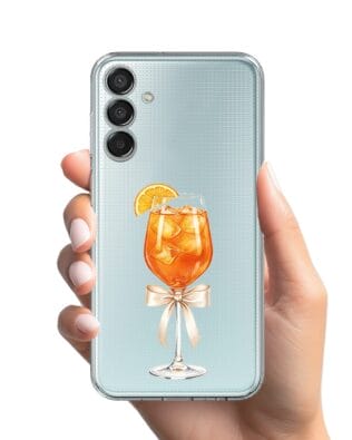 Etui do Samsung Galaxy M15 5G przeźroczyste, silikonowe Flexi, Paradise, Aperol Spritz