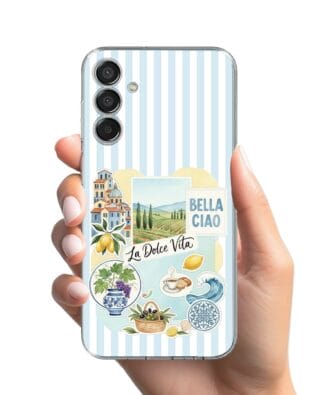 Etui do Samsung Galaxy M15 5G przeźroczyste, silikonowe Flexi, Italian Summer, La Dolce Vita