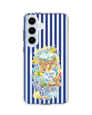 Etui do Samsung Galaxy S24 FE z MagSafe przeźroczyste, silikonowe Flexi, Italian Summer, Limoncello
