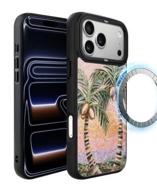 Etui do iPhone 17 Pro Max IBIZU DropGuard Matt z MagSafe, Modern Classics, Sycylijska palma