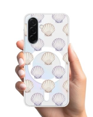Etui do Samsung Galaxy A36 5G z MagSafe przeźroczyste, silikonowe Flexi, Summer Patterns, pastelowe muszelki