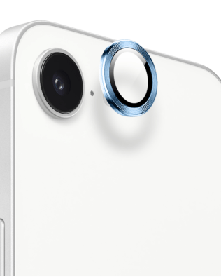 Metalowa osłona obiektywu aparatu ze szkła hartowanego 9H do iPhone 17e, 1 zestaw, niebieskie