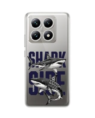 Etui do Xiaomi 14T Pro przeźroczyste, silikonowe Flexi, Summer Patterns, Shark side