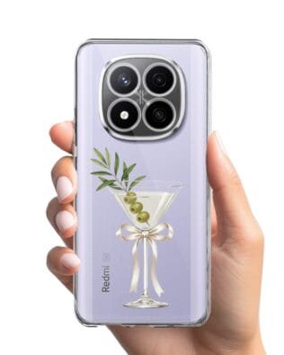 Etui do Xiaomi Redmi Note 14 Pro 4G przeźroczyste, silikonowe Flexi, Paradise, Dry Martini