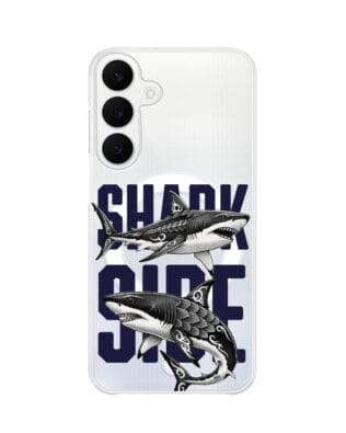 Etui do Samsung Galaxy A25 5G z MagSafe przeźroczyste, silikonowe Flexi, Summer Patterns, Shark side
