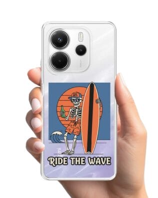 Etui do Xiaomi Redmi Note 14 4G przeźroczyste, silikonowe Flexi, Summer Patterns, Ride the wave