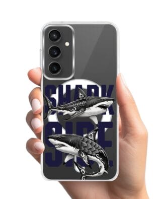 Etui do Samsung Galaxy S23 FE 5G z MagSafe przeźroczyste, silikonowe Flexi, Summer Patterns, Shark side