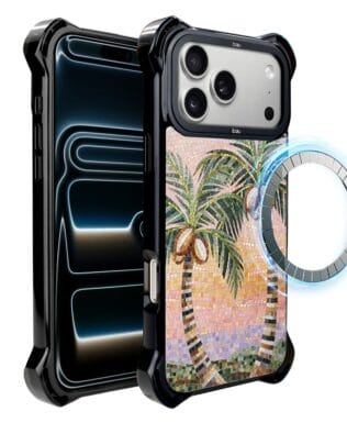 Etui do iPhone 17 Pro Max IBIZU DropGuard Ultra z MagSafe, Modern Classics, Sycylijska palma
