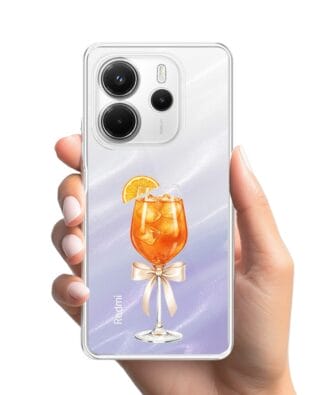 Etui do Xiaomi Redmi Note 14 5G przeźroczyste, silikonowe Flexi, Paradise, Aperol Spritz